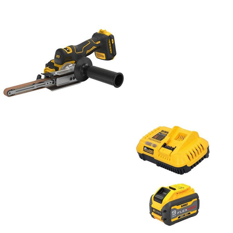 DeWalt DCB609C FLEXVOLT 20V/60V MAX 9.0Ah Battery Starter Kit W/ DCM200B Bandfile Sander