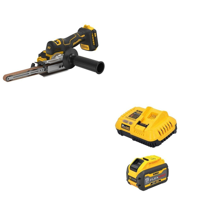 DeWalt DCB609C FLEXVOLT 20V/60V MAX 9.0Ah Battery Starter Kit W/ DCM200B Bandfile Sander