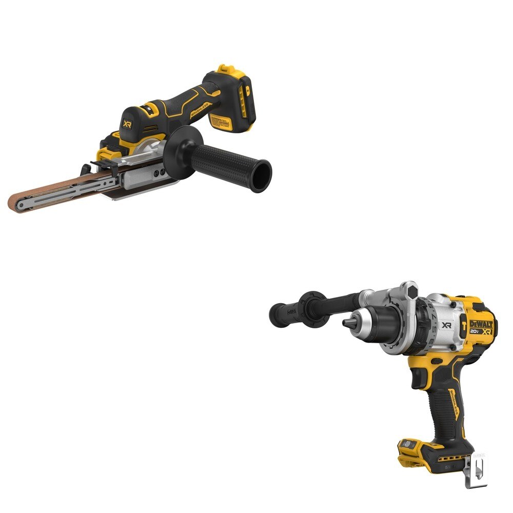 DeWalt DCM200B 20V MAX XR Bandfile Sander W/ DCD1007B Hammer Drill