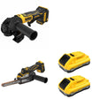 DeWalt DCB2104-2 POWERPACK 4Ah 2-Pack W/ DCM200B Bandfile Sander and DCG402B Angle Grinder