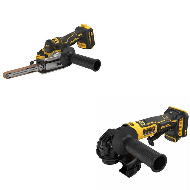 DeWalt DCM200B 20V MAX XR Bandfile Sander W/ DCG402B ATOMIC Angle Grinder