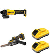 DeWalt DCB2104-2 20V MAX XR POWERPACK 4Ah Battery 2-Pack W/ DCM200B Bandfile Sander and DCG407B
