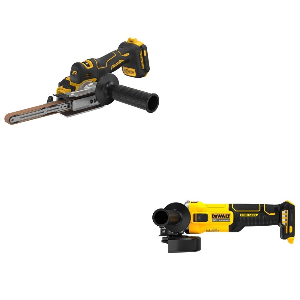 DeWalt DCM200B 20V MAX XR Bandfile Sander W/ DCG407B Slide-Switch Grinder