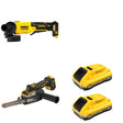 DeWalt DCB2104-2 20V MAX XR POWERPACK 4Ah Battery 2-Pack W/ DCM200B Bandfile Sander and DCG408B