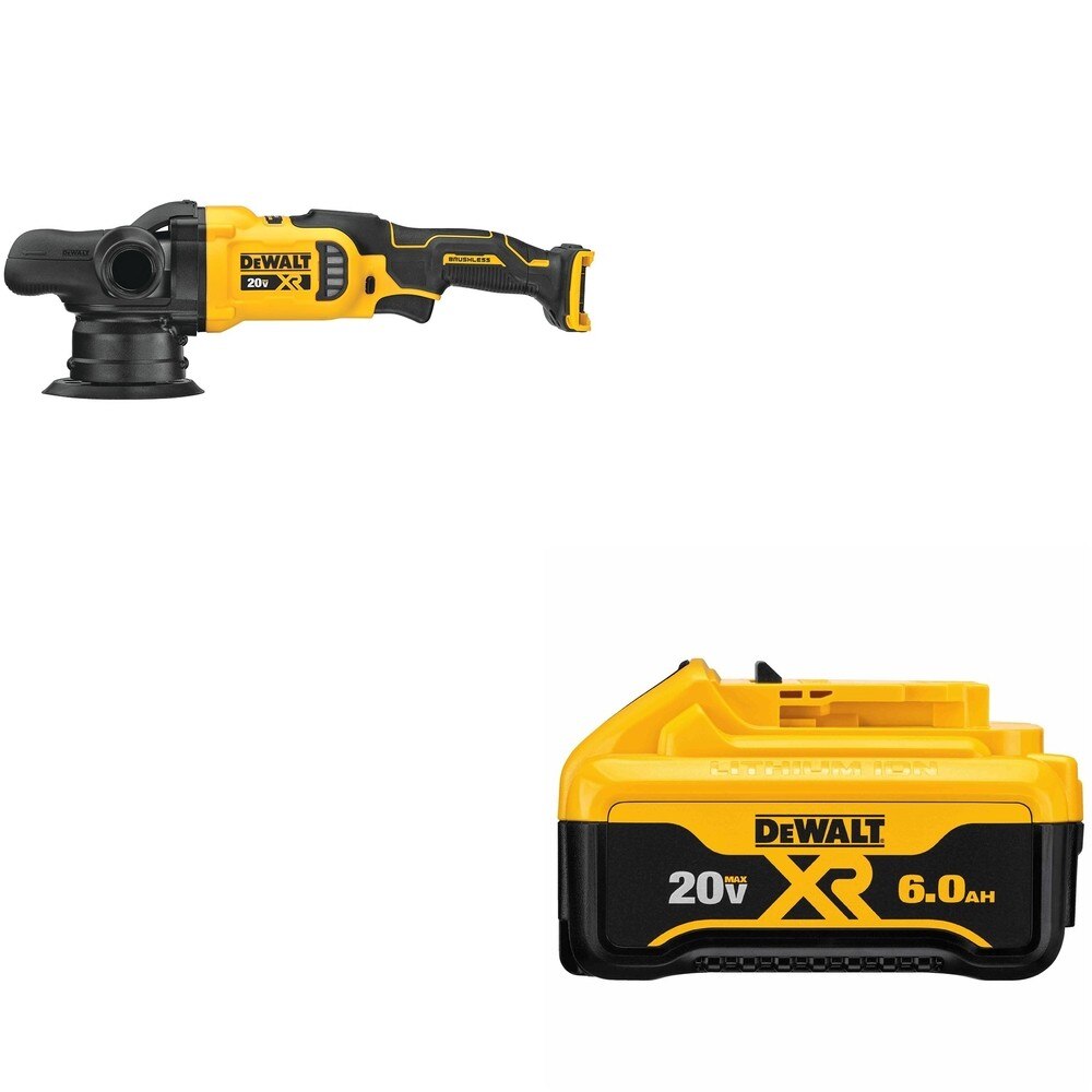 DeWalt DCM848B 20V MAX XR 5 in. Random Orbit Polisher W/ DCB206 6.0Ah Battery