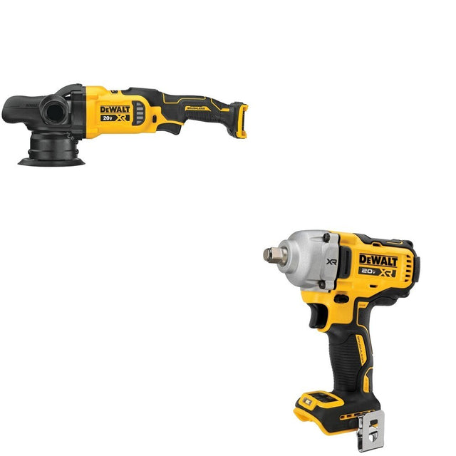 DeWalt DCM848B 20V MAX XR 5 in. Random Orbit Polisher W/ DCF891B Mid-Range Impact Wrench