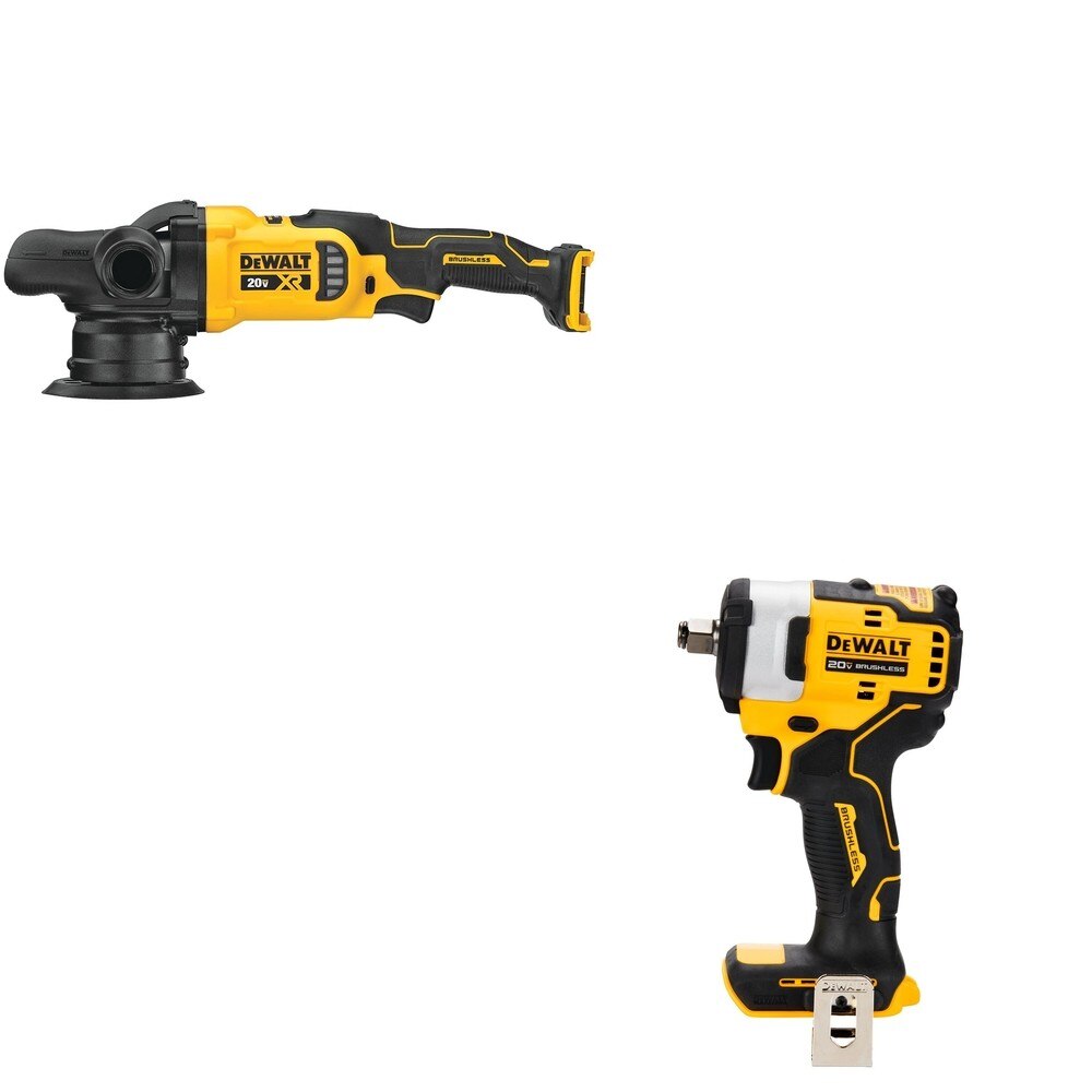 DeWalt DCM848B 20V MAX XR 5 in. Random Orbit Polisher W/ DCF911B Impact Wrench