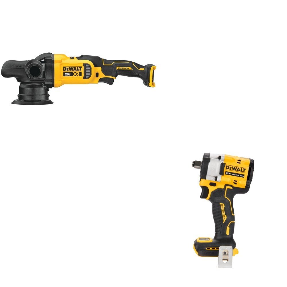 DeWalt DCM848B 20V MAX XR 5 in. Random Orbit Polisher W/ DCF921B ATOMIC Impact Wrench