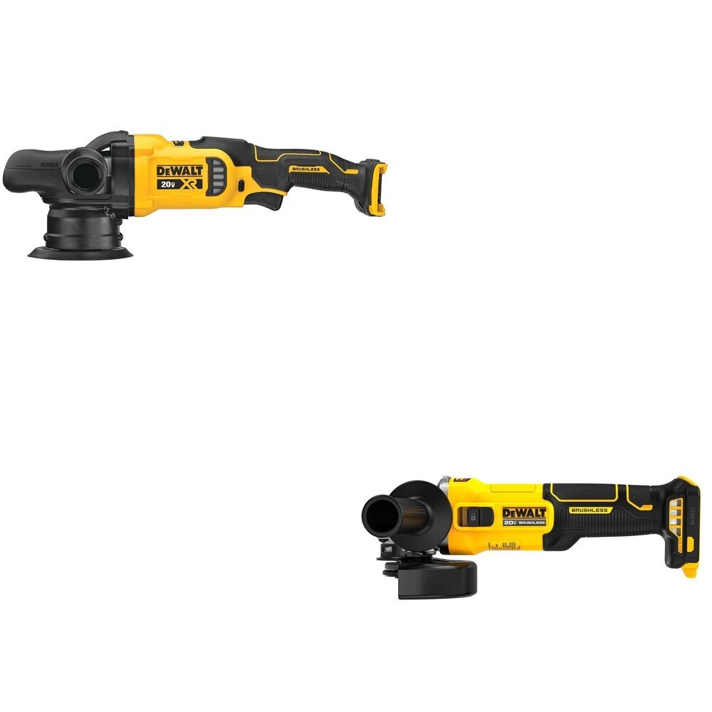 DeWalt DCM848B 20V MAX XR 5 in. Random Orbit Polisher W/ DCG407B Slide-Switch Grinder