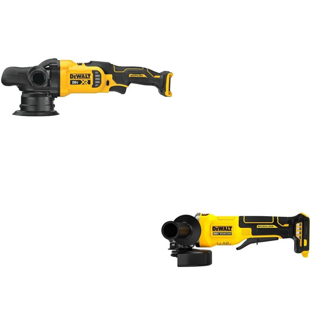 DeWalt DCM848B 20V MAX XR 5 in. Random Orbit Polisher W/ DCG408B Paddle-Switch Grinder