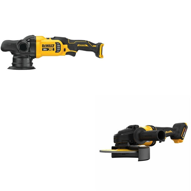 DeWalt DCM848B 20V MAX XR 5 in. Random Orbit Polisher W/ DCG440B 7 in. Grinder