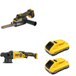 DeWalt DCM848B 20V MAX XR 5 in. Random Orbit Polisher W/ DCB2104-2 and DCM200B Bandfile Sander