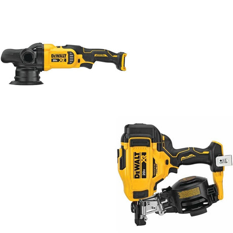 DeWalt DCN45RNB 20V MAX 15-Degree Roofing Nailer W/ DCM848B Random Orbit Polisher