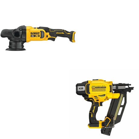 DeWalt DCN920B 20V MAX XR 21-Degree Framing Nailer W/ DCM848B Random Orbit Polisher