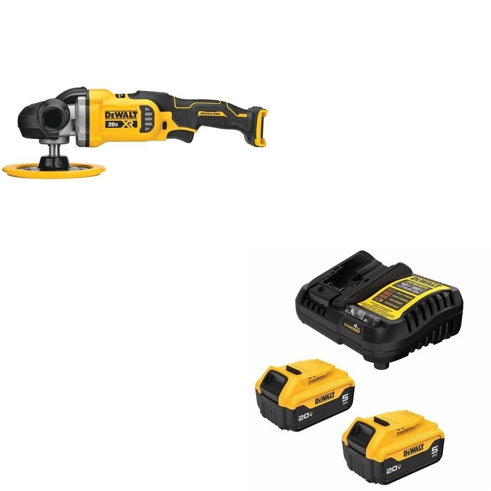 DeWalt DCM849B Rotary Polisher Kit W/ FREE DCB205-2C Battery Kit