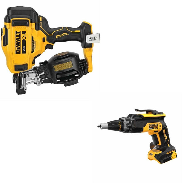 DeWalt DCN45RNB 20V MAX 15-Degree Roofing Nailer W/ DCF630B Drywall Screwgun