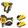 DeWalt DCN920B 20V MAX XR 21-Degree Framing Nailer W/ DCN45RNB Roofing Nailer and DCB2104-2