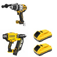 DeWalt DCN920B 20V MAX XR 21-Degree Framing Nailer W/ DCB2104-2 and DCD1007B Hammer Drill