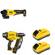 DeWalt DCN920B 21-Degree Framing Nailer W/ DCB2104-2 and DCG408B Paddle-Switch Grinder