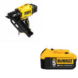 DeWalt DCN930B 20V MAX XR 30° Nailer, Bare W/ FREE DCB205 20V MAX Battery Pack