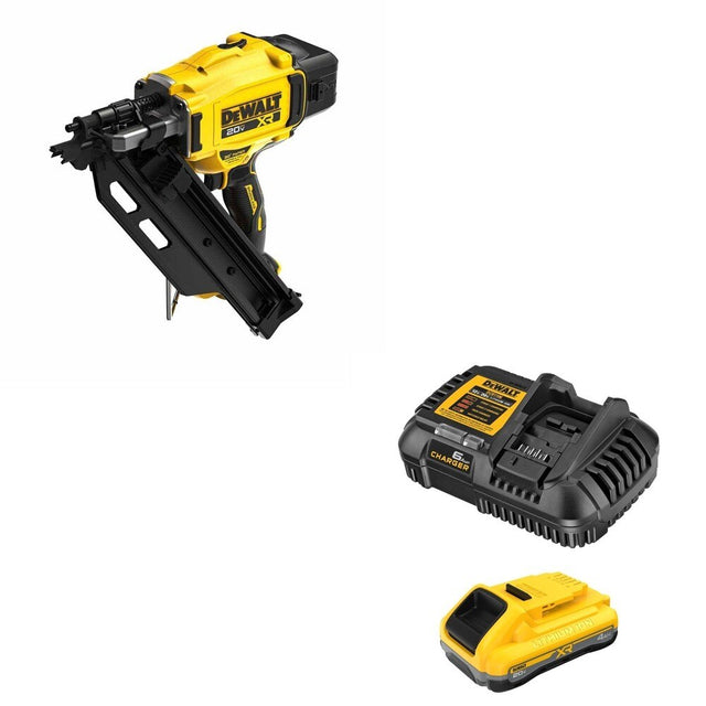 DeWalt DCN930B 20V MAX XR 30-Degree Framing Nailer W/ DCB2104C POWERPACK 4Ah Kit
