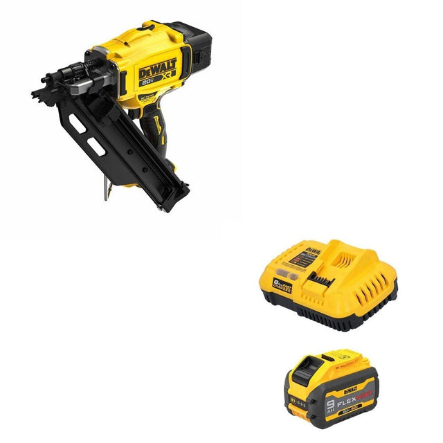 DeWalt DCN930B 20V MAX XR 30-Degree Framing Nailer W/ DCB609C FLEXVOLT 9.0Ah Kit