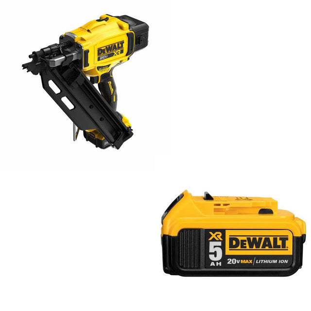 DeWalt DCN930P1 20V MAX XR 30° Nailer Kit W/ FREE DCB205 20V MAX Battery Pack