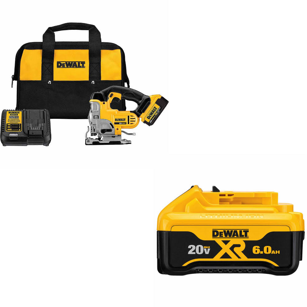 DeWalt DCS331M1 20V MAX Jig Saw Kit W/ FREE DCB206 20V MAX 6.0Ah Battery