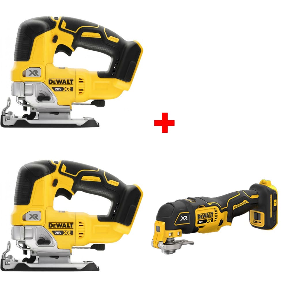 DeWalt DCS334B 20V Jig Saw 2-Pack w/ FREE DCS356B 20V 3-Speed Multi-Tool