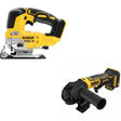 DeWalt DCG402B ATOMIC 20V MAX 4-1/2 in. Angle Grinder W/ DCS334B Jig Saw