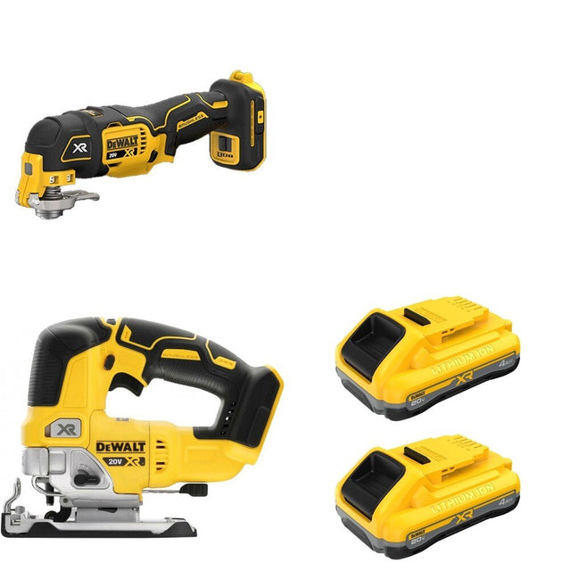DeWalt DCB2104-2 POWERPACK 4Ah 2-Pack W/ DCS334B Jig Saw and DCS356B Oscillating Multi-Tool