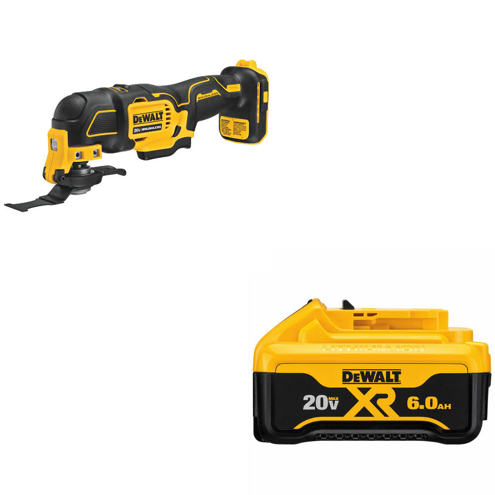 DeWalt DCS354B 20V MAX Multi-Tool W/ FREE DCB206 20V MAX XR 6Ah Battery Pack