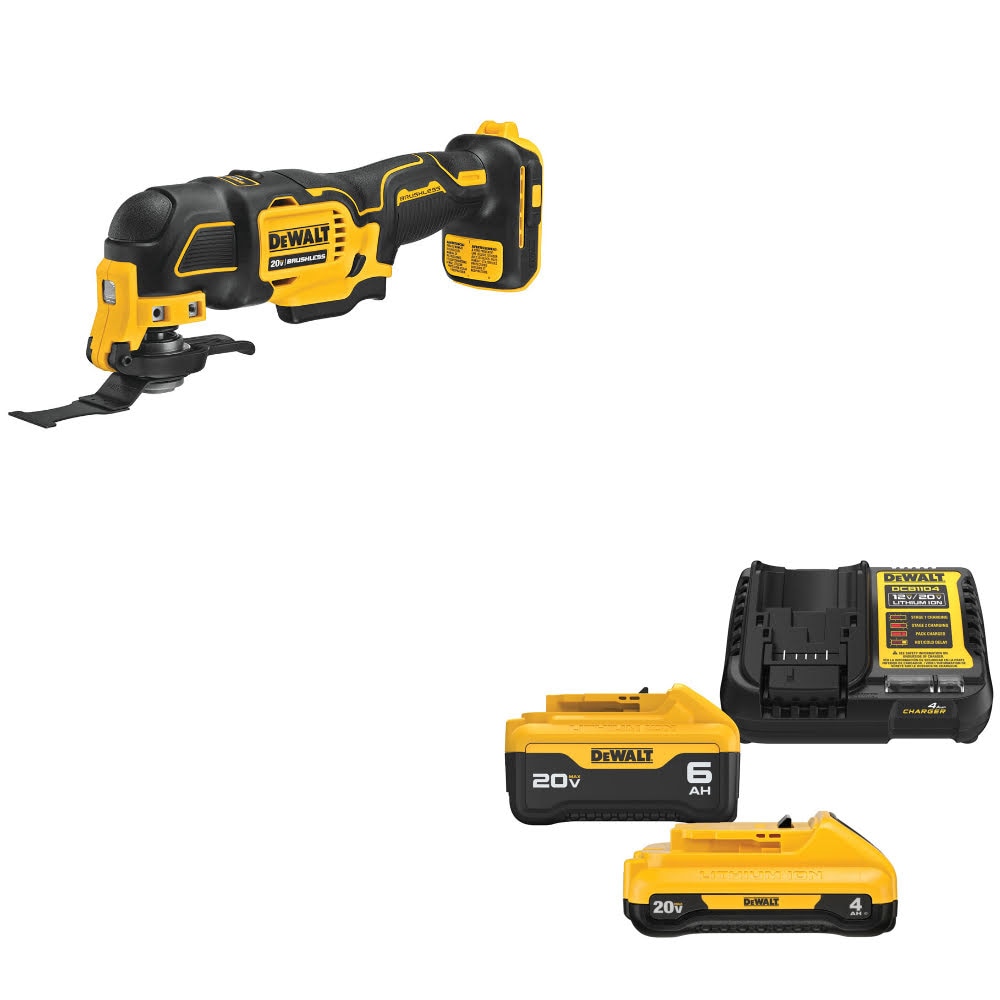 DeWalt DCS354B 20V MAX Oscillating Multi-Tool W/ DCB2460C 20V MAX Starter Kit