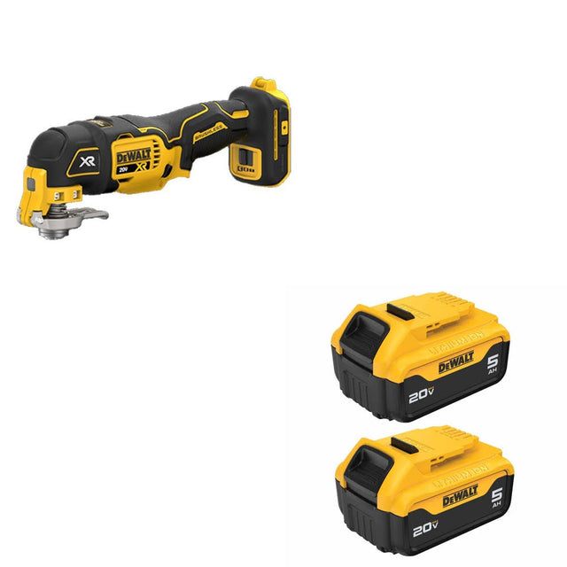 DeWalt DCS356B 20V MAX XR Multi-Tool W/ DCB205-2 20V MAX 5Ah Battery, 2-Pack