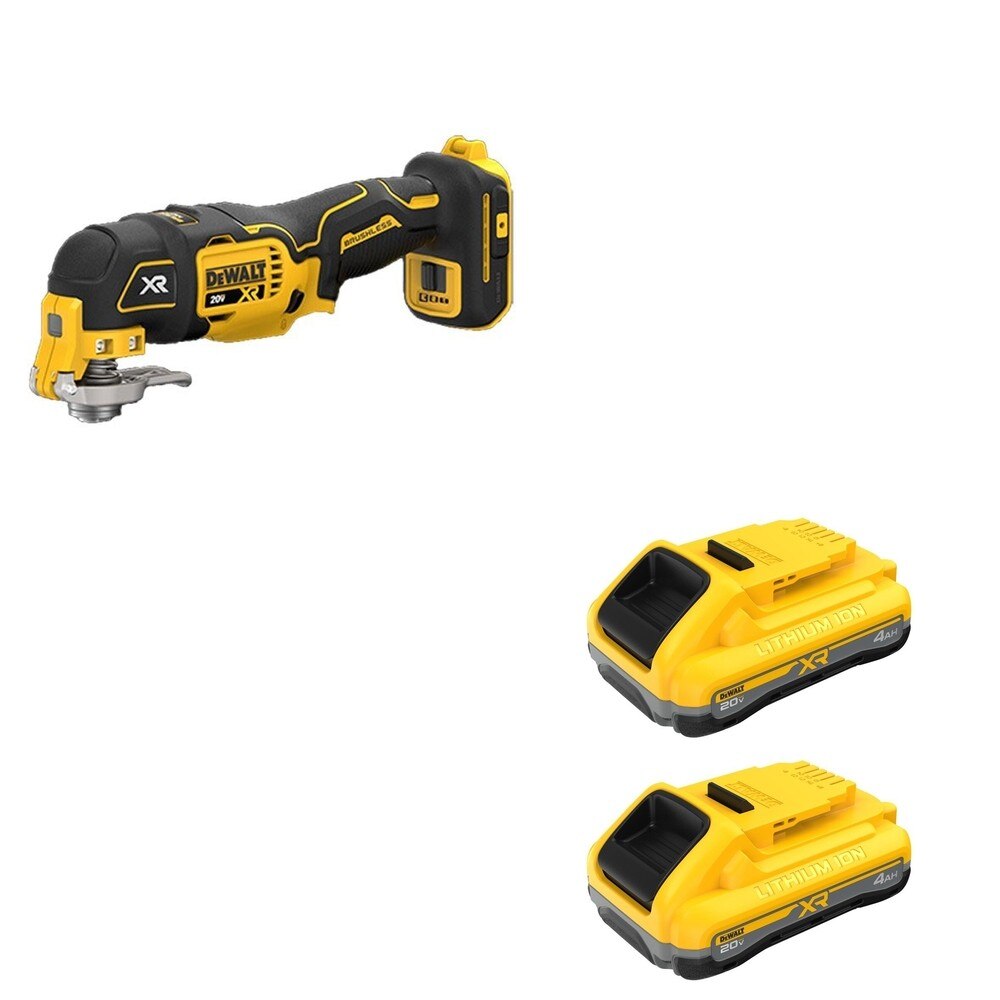 DeWalt DCB2104-2 20V MAX XR POWERPACK 4Ah Battery 2-Pack W/ DCS356B Oscillating Multi-Tool