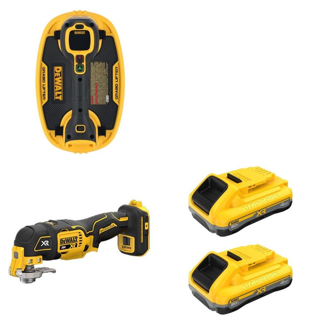 DeWalt DCB2104-2 20V MAX XR POWERPACK 4Ah Battery 2-Pack W/ DCE592B Vacuum Lifter and DCS356B