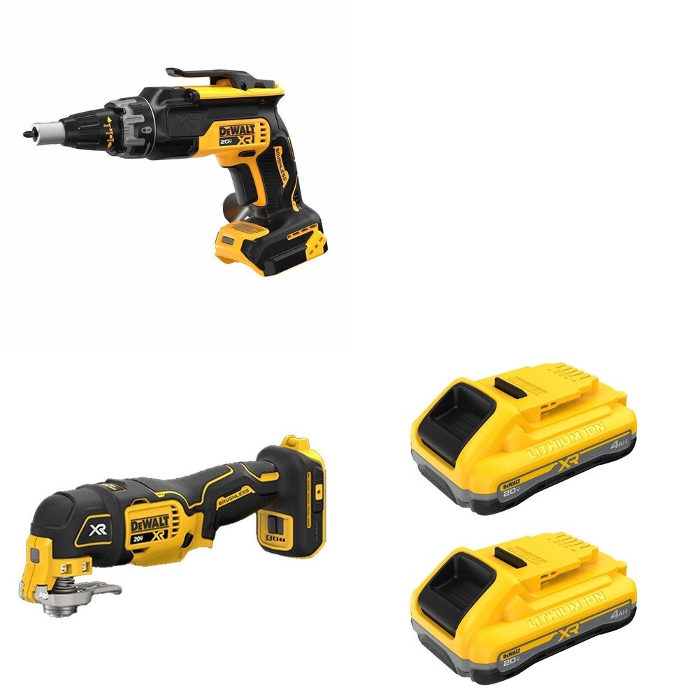 DeWalt DCB2104-2 POWERPACK 4Ah 2-Pack W/ DCF630B and DCS356B Oscillating Multi-Tool
