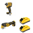 DeWalt DCB2104-2 20V MAX XR POWERPACK 4Ah Battery 2-Pack W/ DCF860B Impact Driver and DCS356B