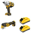 DeWalt DCF961B High Torque Impact Wrench W/ DCB2104-2 and DCS356B Oscillating Multi-Tool
