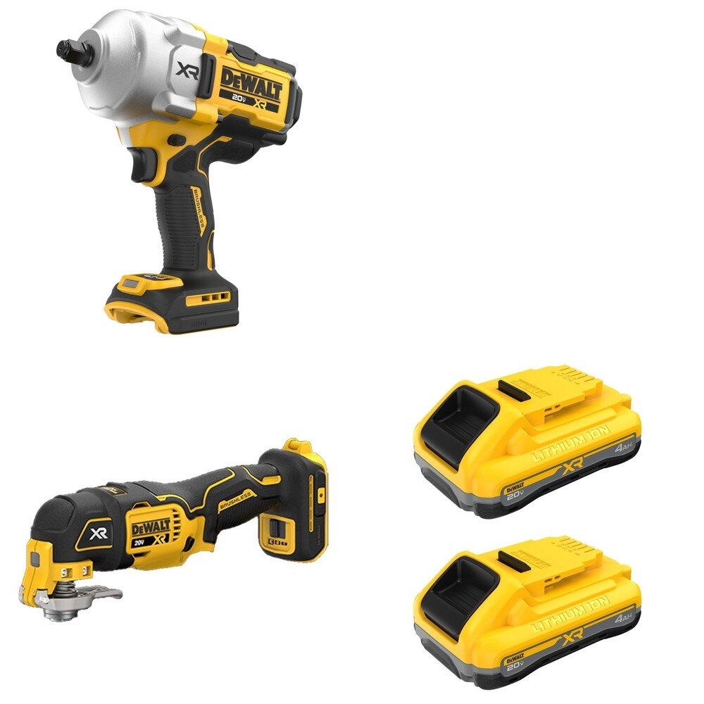DeWalt DCF961B High Torque Impact Wrench W/ DCB2104-2 and DCS356B Oscillating Multi-Tool