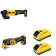 DeWalt DCB2104-2 POWERPACK 4Ah 2-Pack W/ DCG407B and DCS356B Oscillating Multi-Tool
