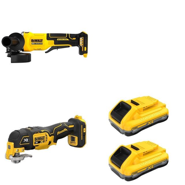 DeWalt DCB2104-2 POWERPACK 4Ah 2-Pack W/ DCS356B Oscillating Multi-Tool and DCG408B