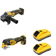 DeWalt DCG410B 20V MAX XR 4-1/2 in. Angle Grinder W/ DCB2104-2 POWERPACK 4Ah 2-Pack and DCS356B