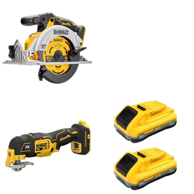 DeWalt DCB2104-2 POWERPACK 4Ah 2-Pack W/ DCS356B Oscillating Multi-Tool and DCS565B