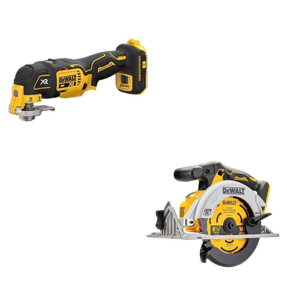 DeWalt DCS356B 20V MAX XR 3-Speed Oscillating Multi-Tool W/ DCS565B 6-1/2 in. Circular Saw