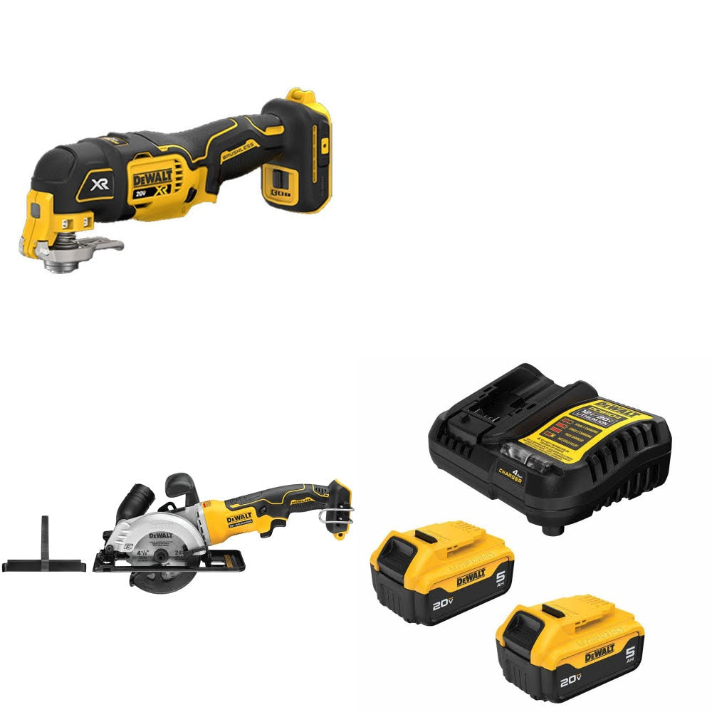 DeWalt DCS356B Multi-Tool Kit W/ DCS571B Circular Saw and FREE DCB205 Battery Kit