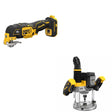 DeWalt DCW620B 20V MAX XR 2-1/4 HP Plunge Router W/ DCS356B Oscillating Multi-Tool