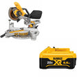 DeWalt DCS361B 20V MAX 7-1/4" Miter Saw, Bare W/ DCB206 20V MAX 6Ah Battery Pack