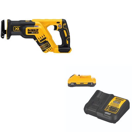 DeWalt DCS367B 20V MAX XR Recip Saw, Bare Tool W/ DCB230C 20V MAX Starter Kit