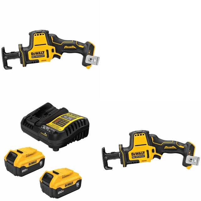DeWalt DCS369B 20V MAX Reciprocating Saw, 2 Pack Kit W/ FREE DCB205-2C 5Ah Battery Kit